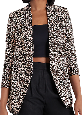 Leopard boyfriend best sale blazer