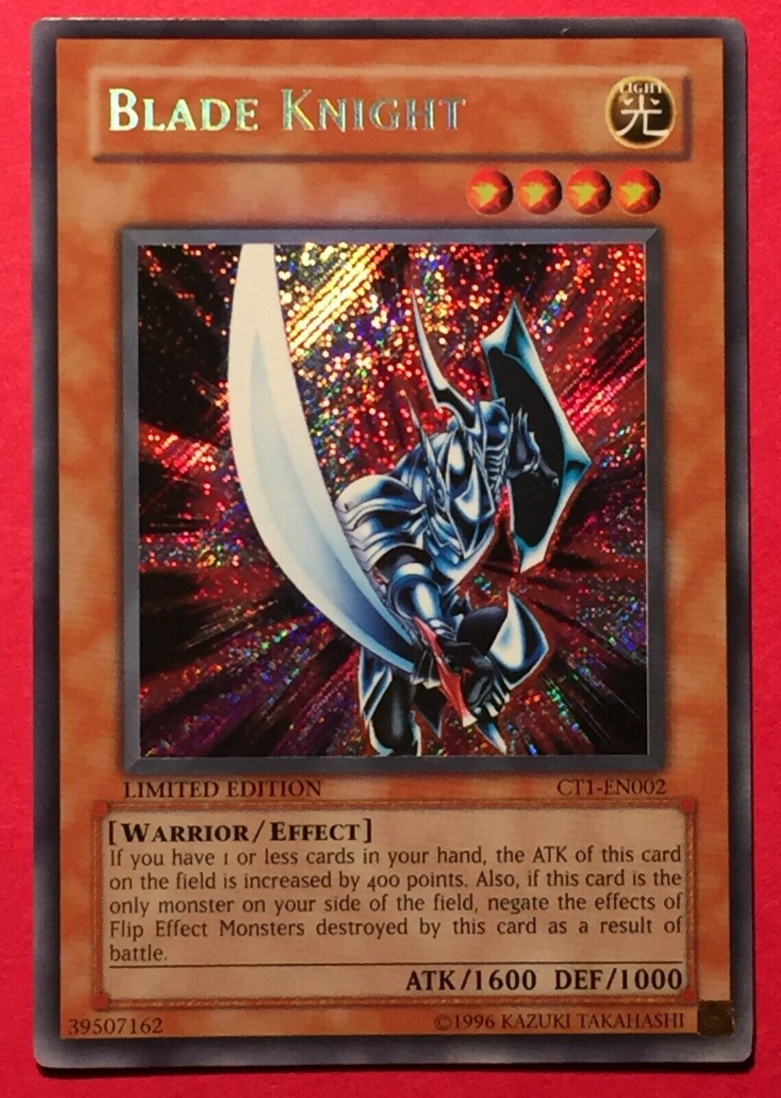 Yugioh Blade Knight CT1-EN002 Limited Edition Secret Rare Yugioh Blade Knight CT1-EN002 Limited Edition Secret Rare