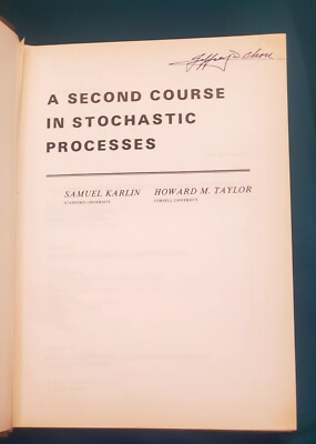 A SECOND COURSE IN STOCHASTIC PROCESSES Karlin / Taylor - 1981 hardcover - fair