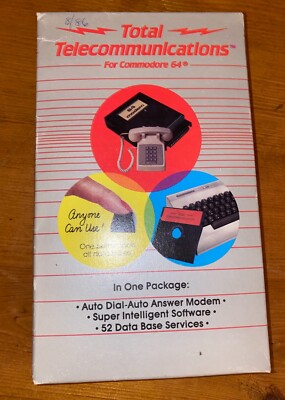 Total Communication Commodore 64 Modem Model 6003 A  (Never Used)