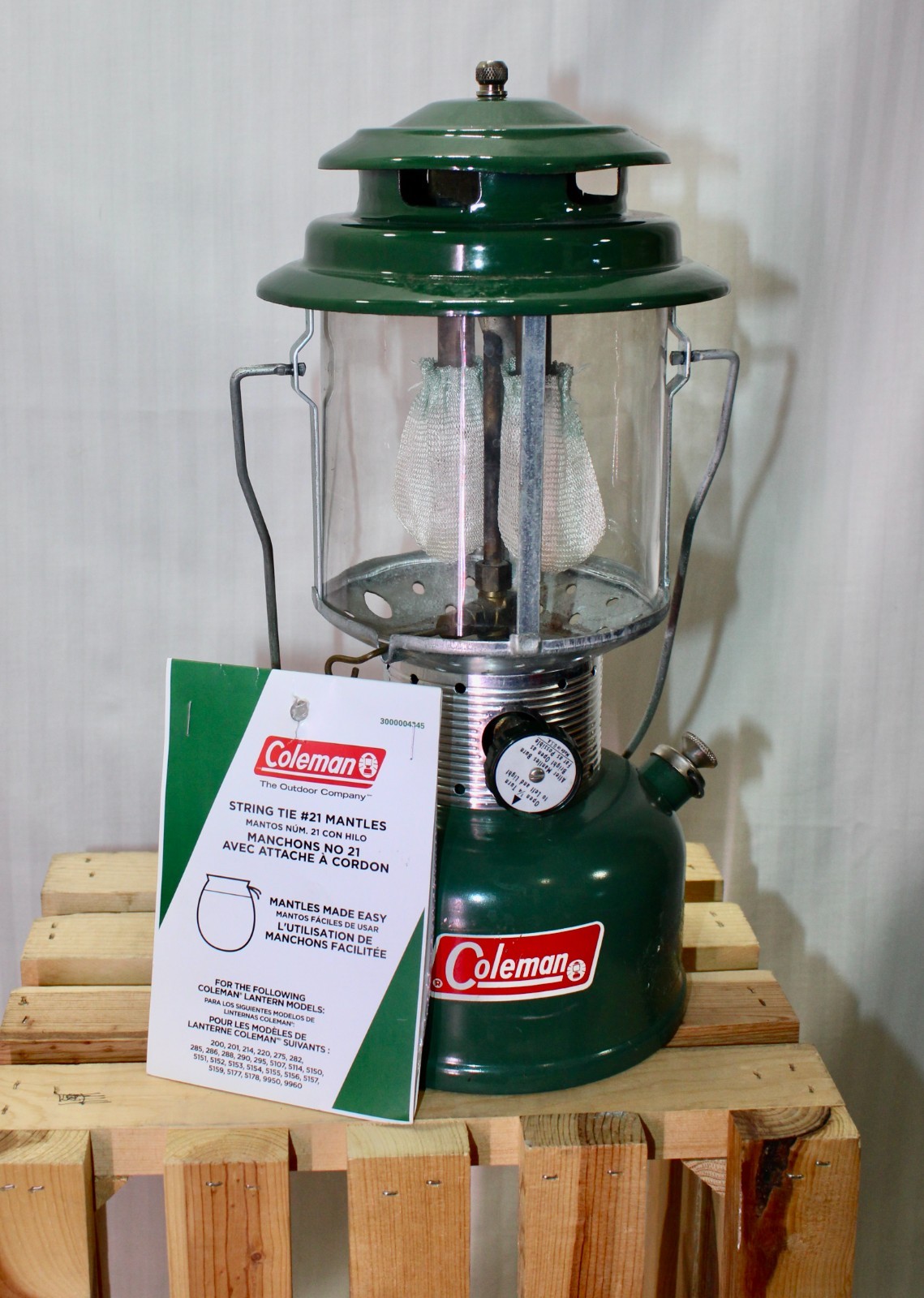 Vintage Green 1970 Coleman Lantern Model 220F Gas Camping Dual