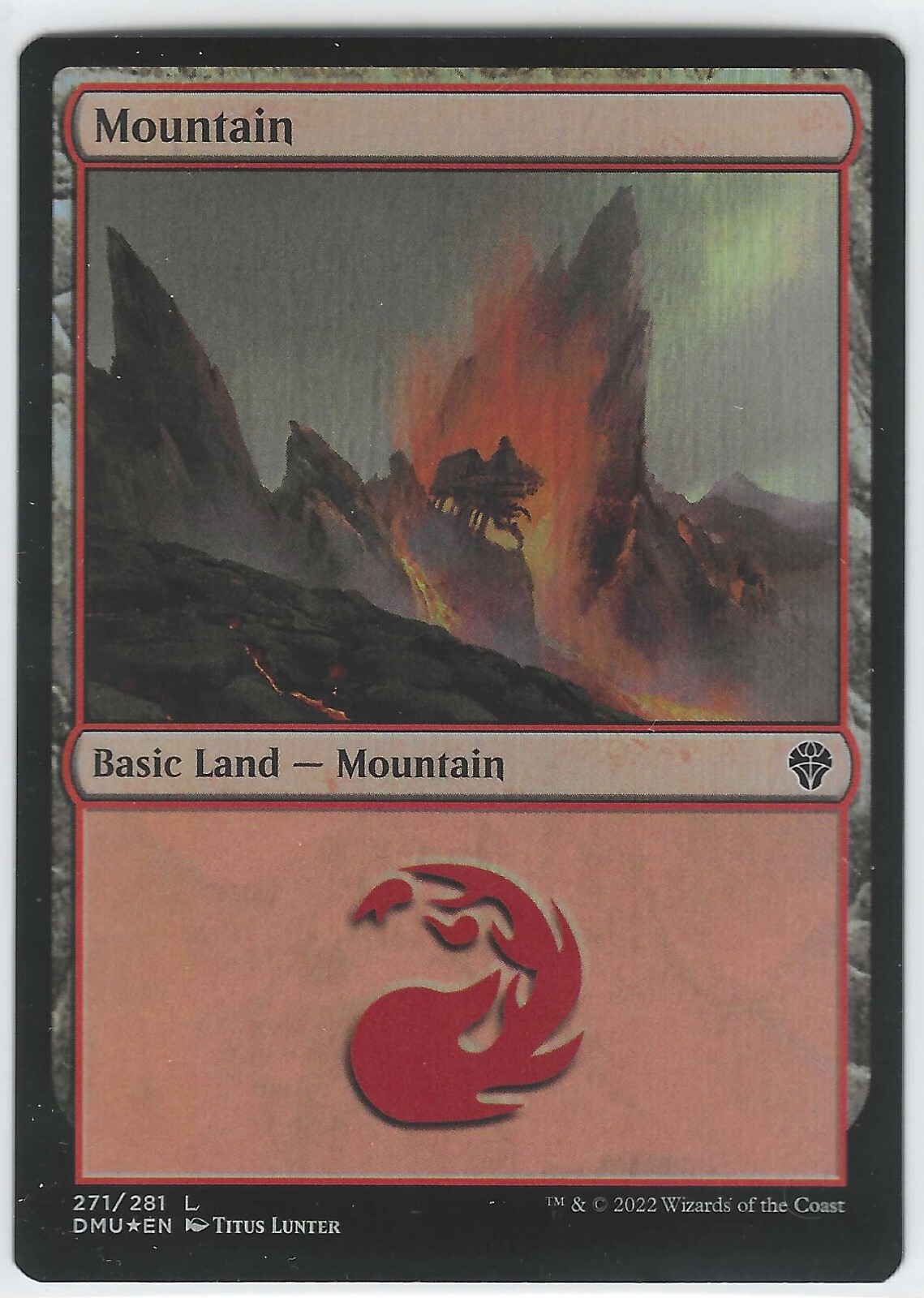 MTG - Dominaria United - Land Mountain 271 - Foil - NM/MT