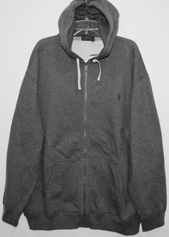 grey polo zip up