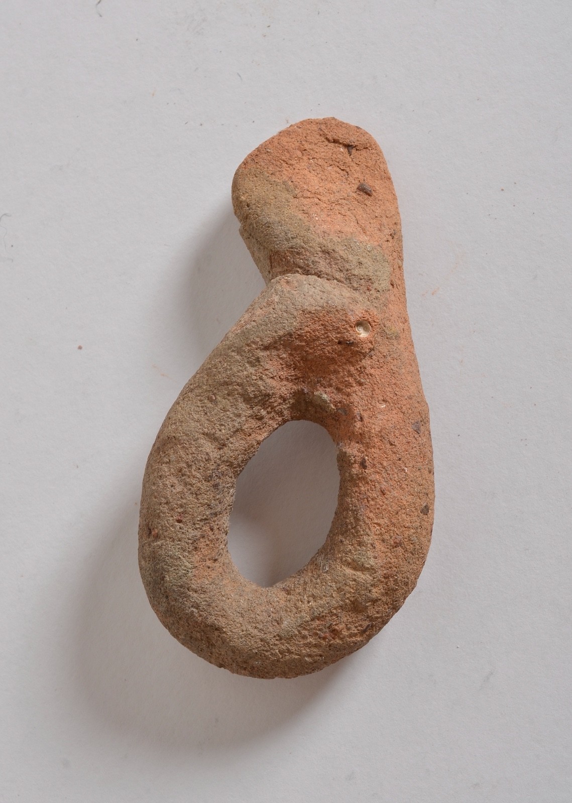 Antique Pre Columbian terra cotta clay Snake, South America Peru Peruvian