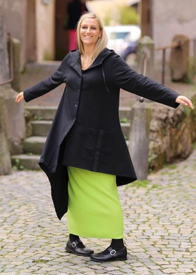 PHILOMENA CHRIST PHILOMENA CHRIST - STYLISCHER LAGENLOOK MANTEL GR 44 46 48 50 52 54 - SCHWARZ