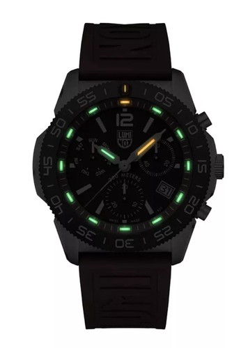 Pre-owned Luminox Brand Men's  Pacific Diver Chronograph Steel Swiss Watch 3155