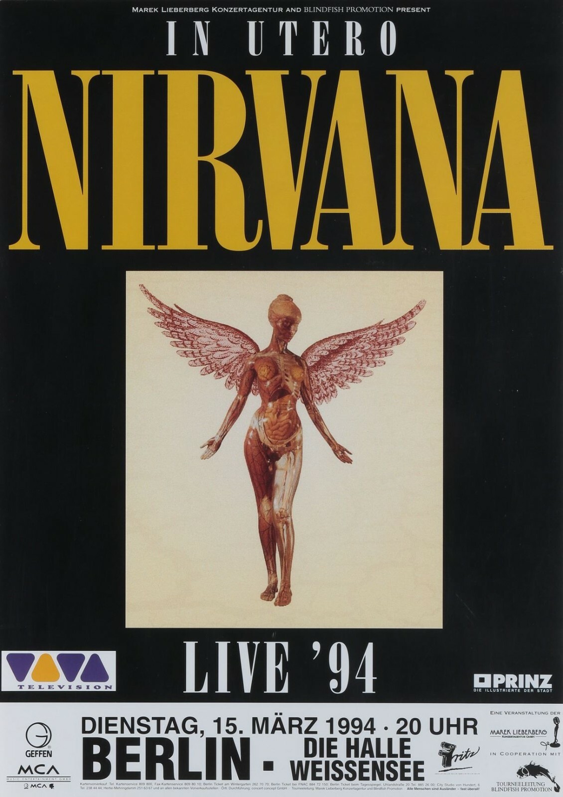 93年 nirvana IN UTERO ポスター ビンテージ 未発表 非売品 プロモ