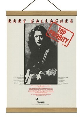 Rory Gallagher ''Top Priority'' Original Promo Ad, Mounted w/Magnetic Frame!