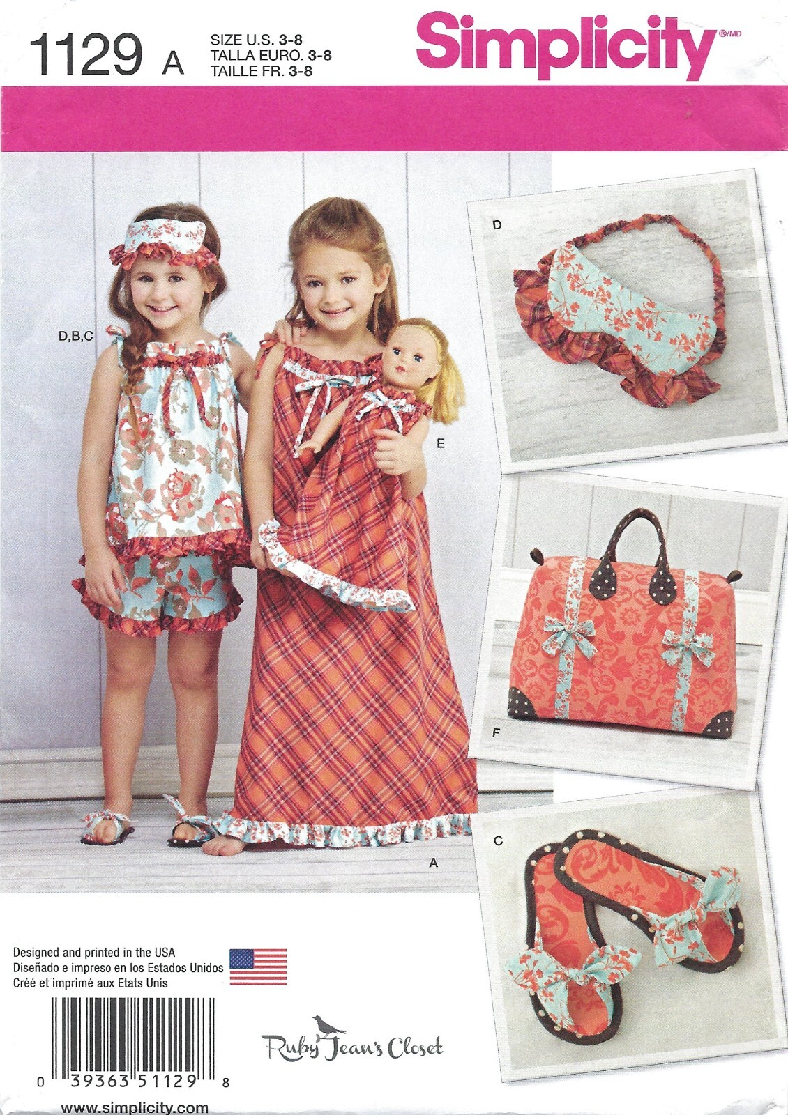 【新品未使用】STANDARD SUPPLY SIMPLICTY PLUS Simplicity 1129 Complete Uncut Factory Folds Sewing Pattern