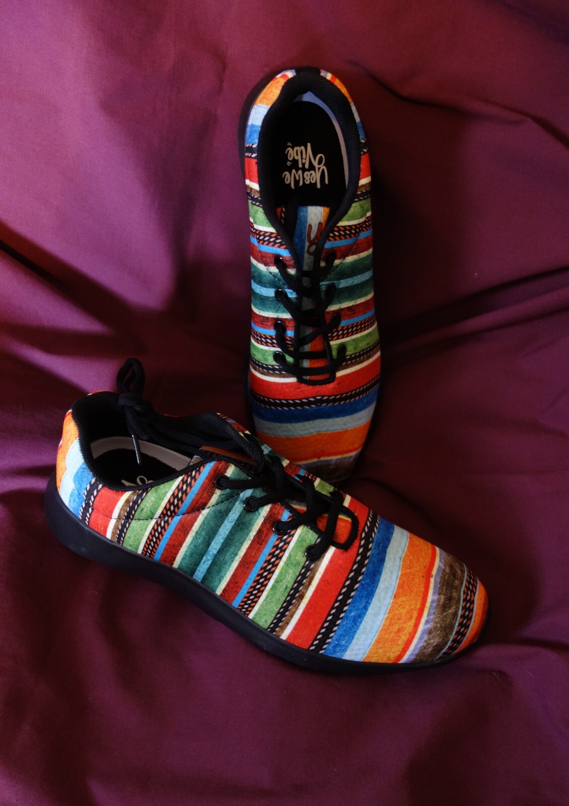 YES WE VIBE Gay Pride Month Rainbow Shoes NEVER WORN Brand New Men's US Size 9.5