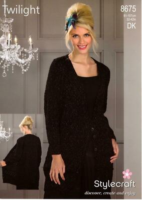 Stylecraft Knitting Pattern -Twilight DK - LADIES CARDIGAN - 8675