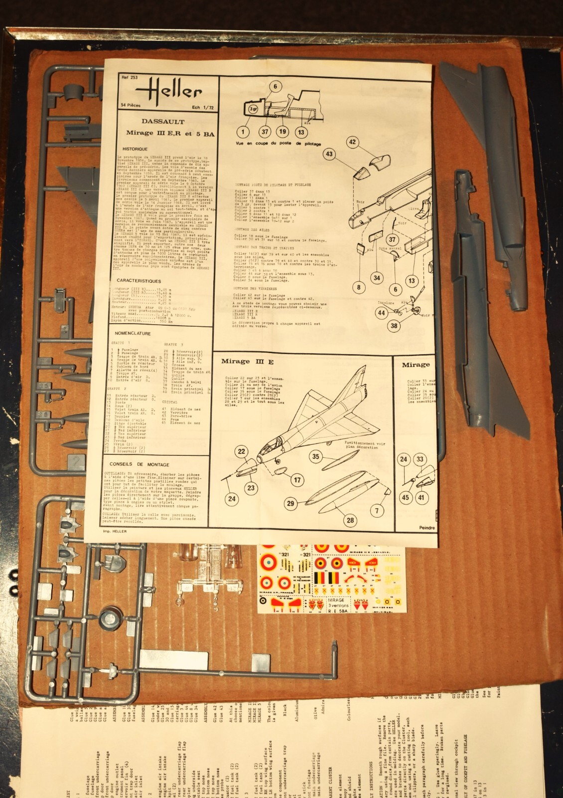 Heller Dassault Mirage III E.R et 5 BA Model Kit 1/72