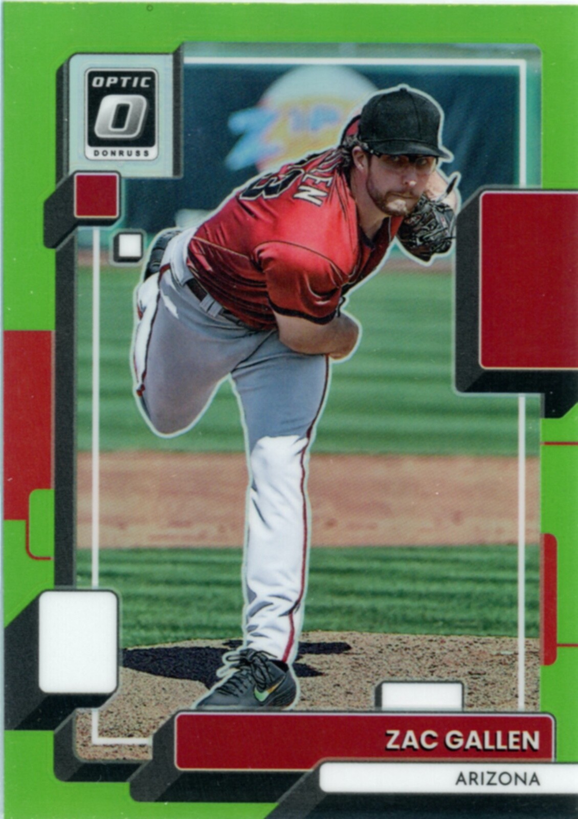 2022 Panini Optic Lime Green Parallel Zac Gallen Arizona