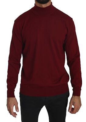 MILA SCHÖN Свитер из натуральной шерсти Красный пуловер с высоким воротником IT56/ US46/ XXL Рекомендуемая розничная цена 400 долларов США