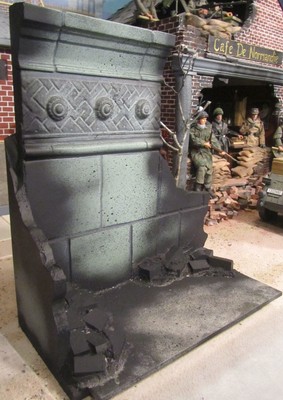 1/6th Scale WWII Diorama Set Destroyed Building #1