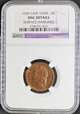 CAPE VERDE,  PORTUGAL 1930, 10 CENTAVOS