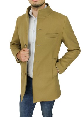DIAMOND MANTEL JACKE CLASS SARTORIALE HERREN BEIGE WINTER ELEGANT VON XS BIS XXXL