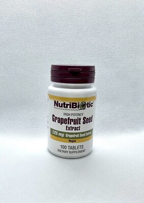 NutriBiotic Gse Grapefruit Seed Extract 125mg(100 Tablets), exp 4/2028