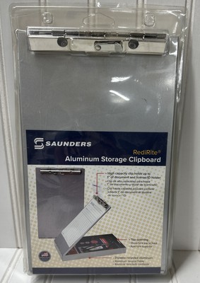 Saunders #00213 RediRite Memo size 6'' X 10'' Aluminum Storage Clipboard