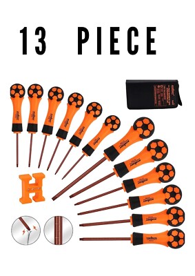 12 PC Torx Screwdriver Set Magnetic T6 -T40 Security Tamper Proof Star S2 Steel*