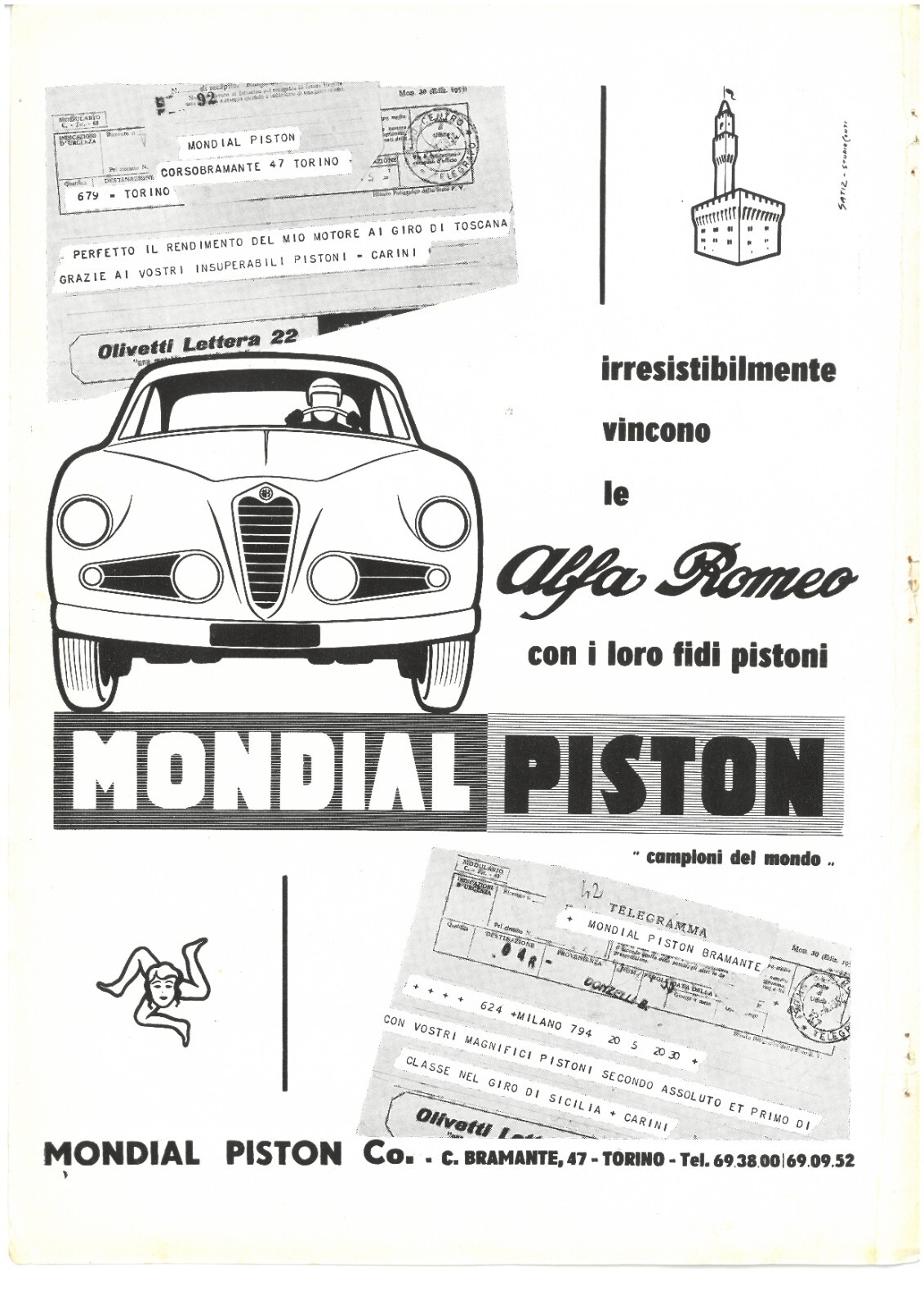 ALFA ROMEO ALFA GIRO SICILIA CARINI - cm. 31x42 - POSTER formato A3