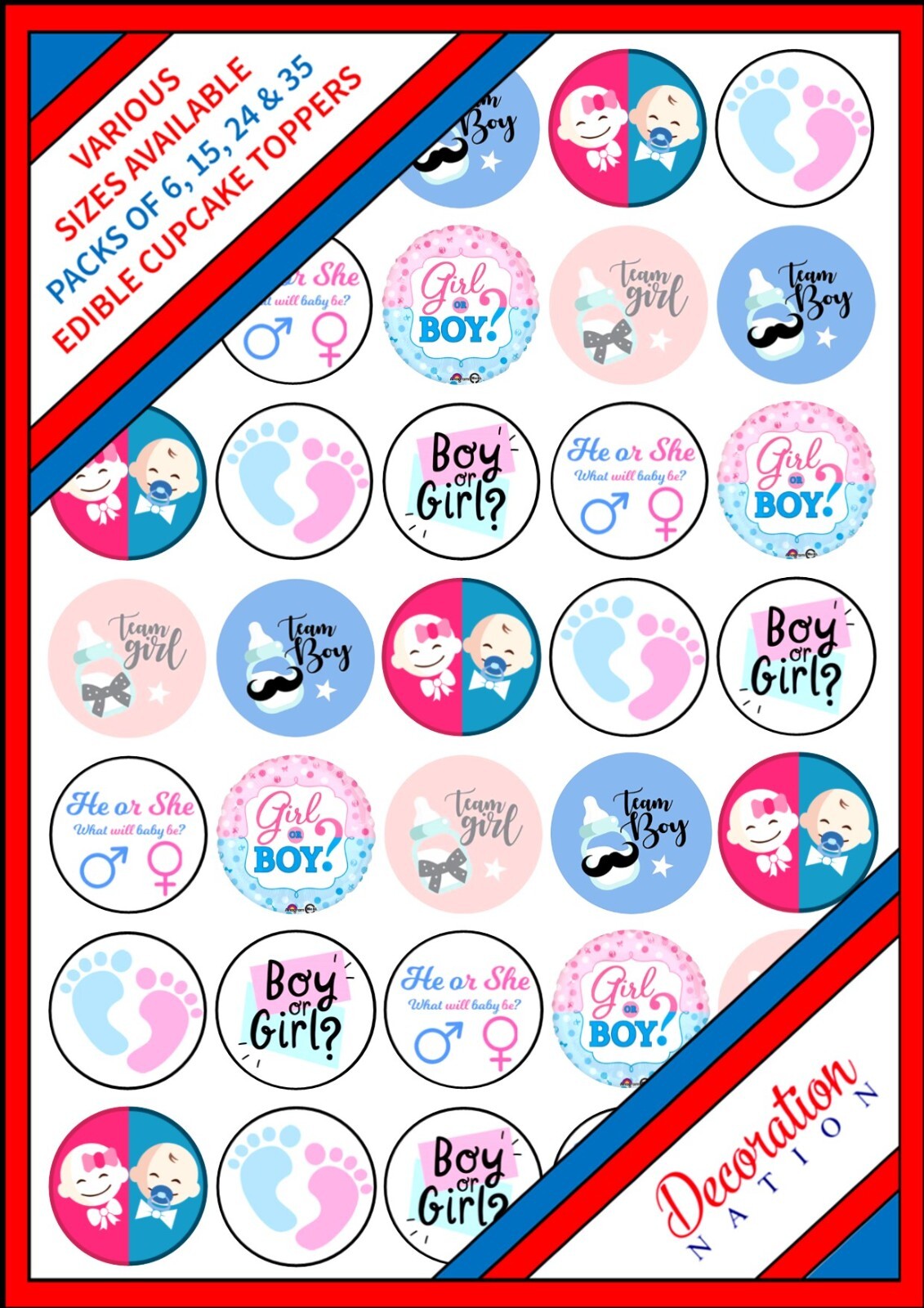 20 Stück Cupcake-Topper Für Gender Reveal Party – Süße Deko In Pink & Blau Mit Fragezeichen