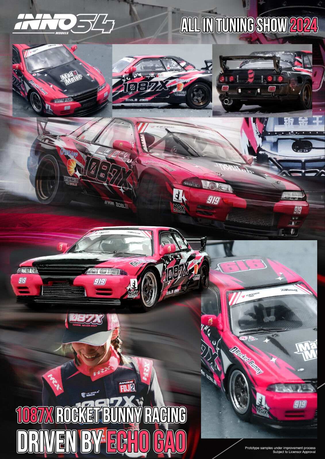 INNO64 INNO NISSAN SKYLINE GT-R (R32) 1087X ROCKET BUNNY INNO64 INNO NISSAN SKYLINE GT-R (R32) 1087X ROCKET BUNNY