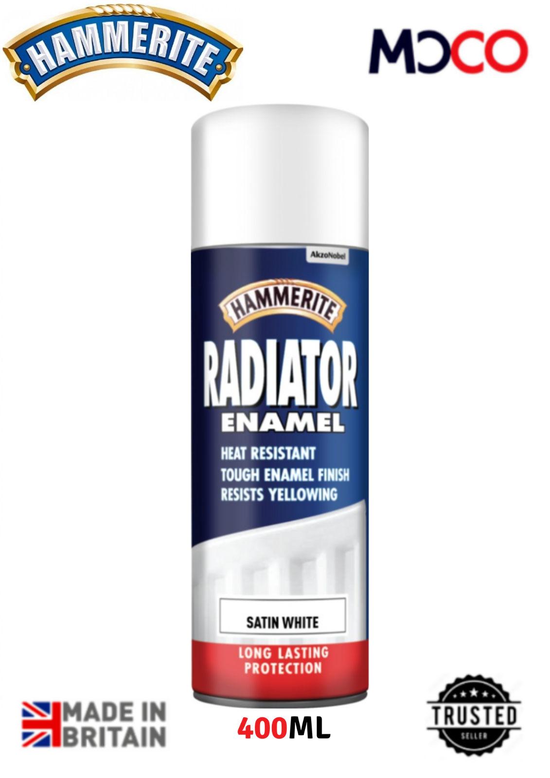 Hammerite Radiator Tough Enamel Heat Resistant Aerosol Spray 400ml