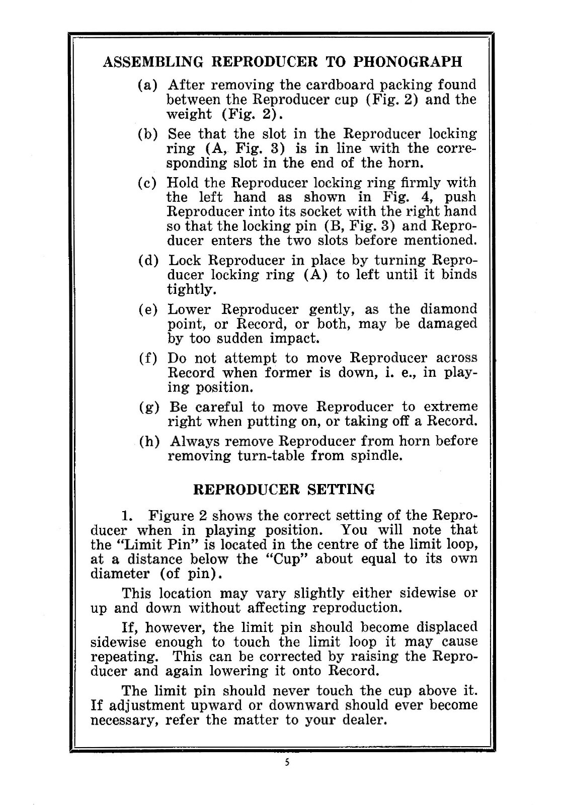 Edison Diamond Disk Phonograph Setting-up & Operation  MANUAL 1923 (13pg)