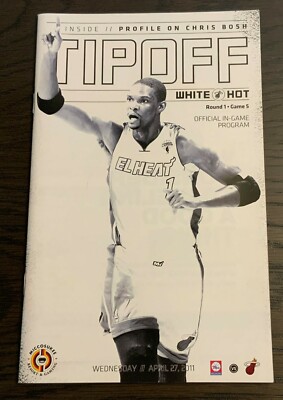CHRIS BOSH MIAMI HEAT PROGRAM NBA FINALS PLAYOFFS RARE HALL OF FAME 