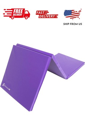 ProsourceFit Tri-Fold Folding Thick Exercise Mat 6 x2  with Carrying Handles for