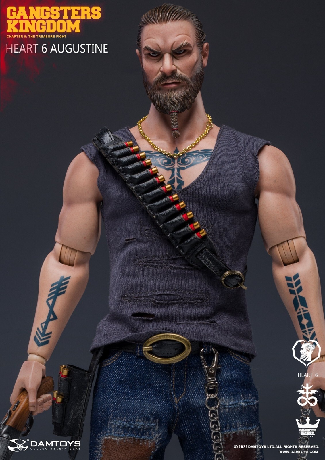 DAMTOYS GK027 Gangsters Kingdom - HEARTS 6 AUGUSTINE 1/6