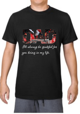 Personalised Dad T-Shirt – Grateful Message Tee | Father’s Day & Birthday Gift