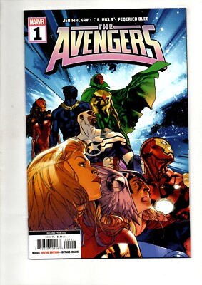 Marvel Avengers 1 Comic High Grade NM 9.2 2023 Bag Board 2nd Print Mackay Team