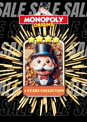   MONO POLY GO 4 STAR STICKERS ALL AVAILABLE   