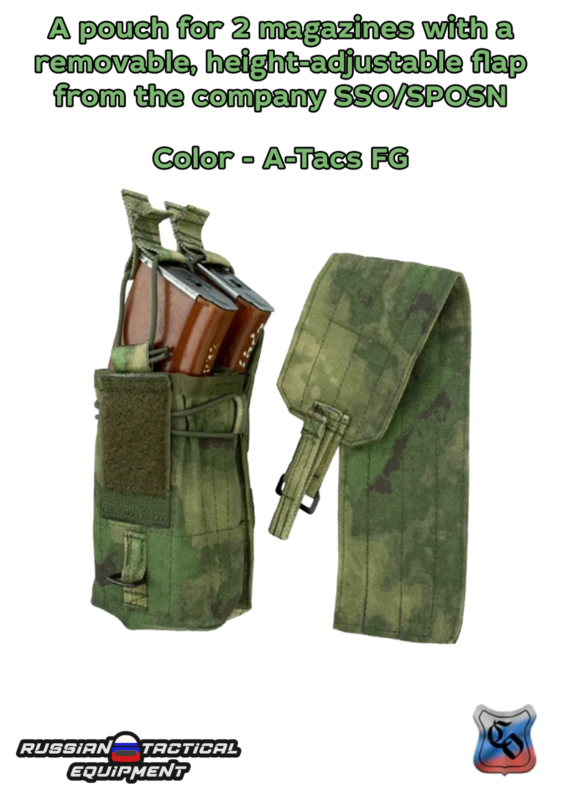 Pouch for 2 magazines with removable flap from SSO/SPOSN (A-Tacs