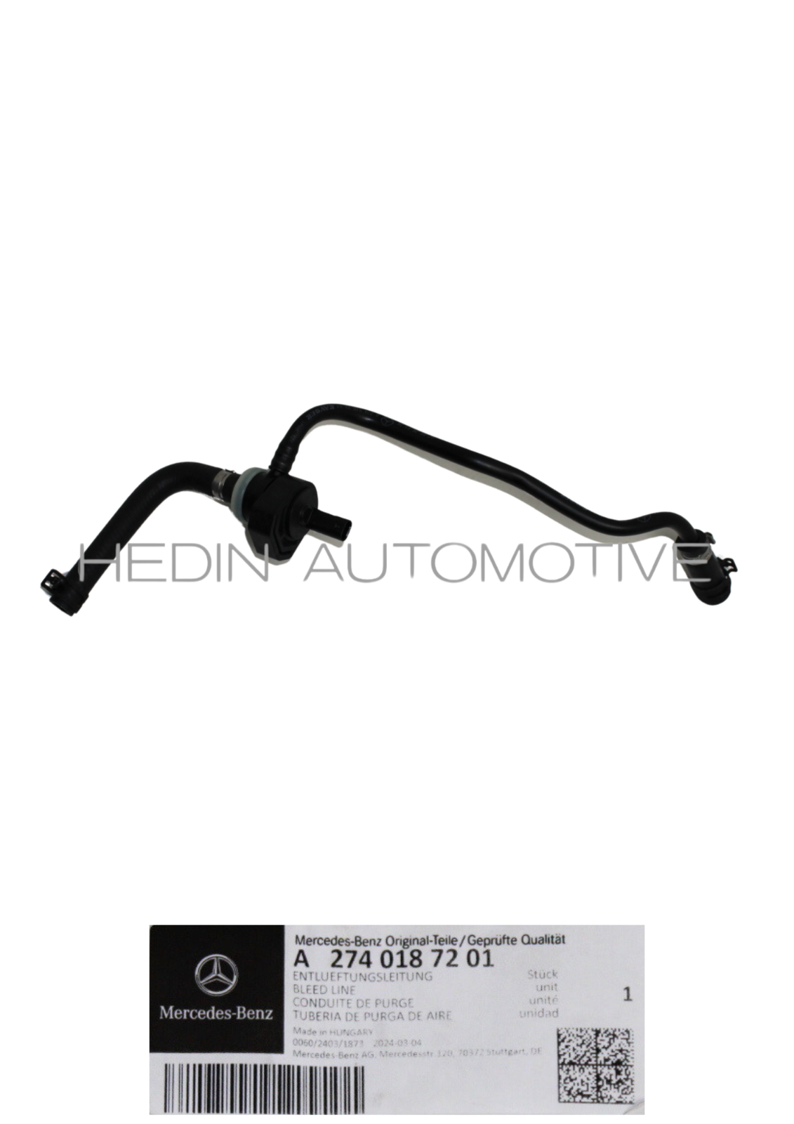 A2740187201 Mercedes GLC253 M274 Entlüfter Leitung zw 