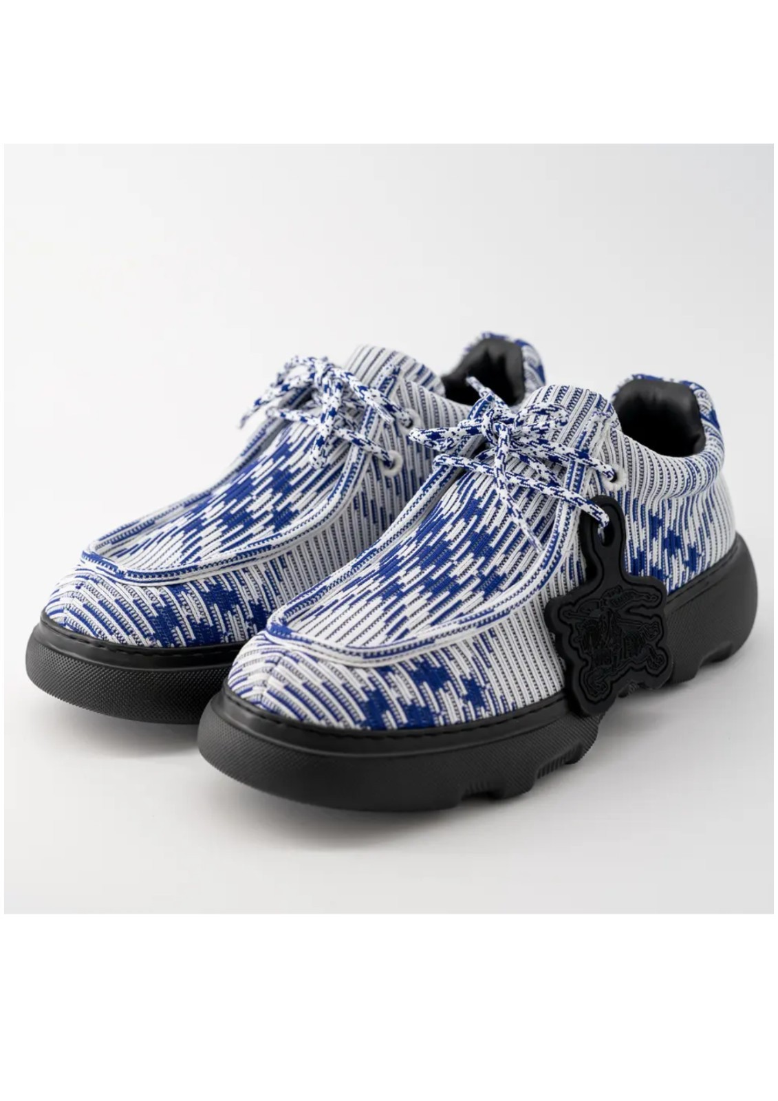 Burberry 靴 Burberry Creeper Check Pattern Woven Lace Up Derby Shoes