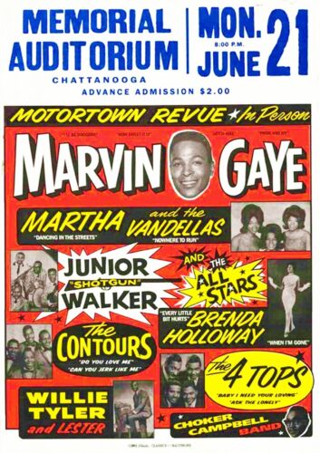 Reproduction "Marvin Gaye - Memorial Auditorium" Poster, Home Wall Art, Size: A2