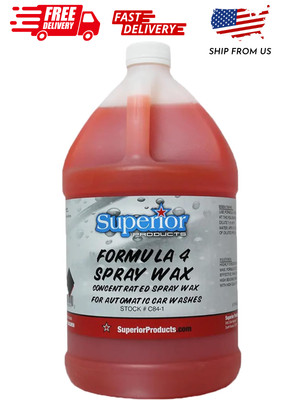 Superior Products Formula 4 Spray Wax 1 Gal Concentrate for Car Wash Water Repel