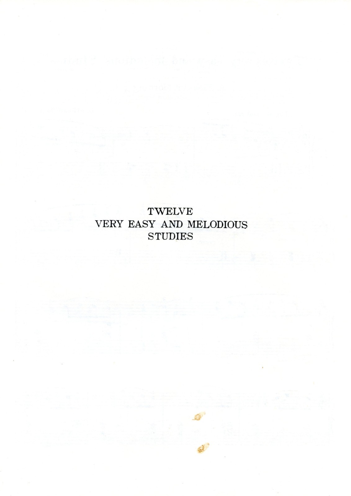 Streabbog Op 63  Volume 478 12 Very Easy &  Melodious Studies Piano