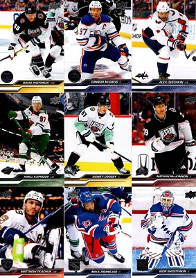2023 2024 Upper Deck NHL Hockey Complete Basic 600 Card Set Series 1  2  3 23-24