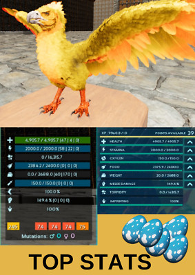Argentavis 2688 WEIGHT %100 Adult & Fert EGGS Ark Survival Ascended Official PVE