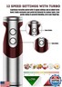 3- in-1 Immersion Hand blender, Powerful MOTOR and Stainless Steel Stick Blender, 4 Sharpe Blades with Whisk, Milk Frother Attachments