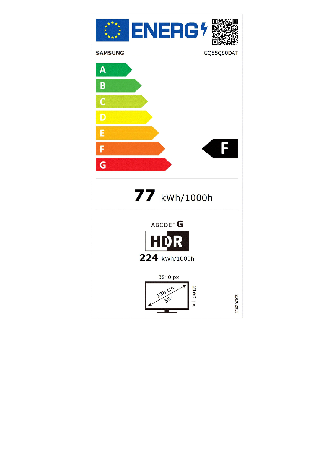 EEK:F Energieeffizienz F