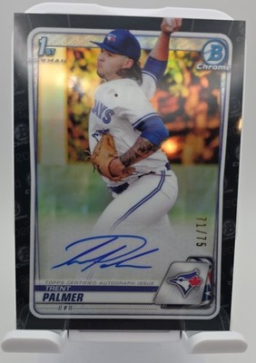 2020 Bowman Draft Trent Palmer Black Refractor Autograph #CDA-DCR MLB Card