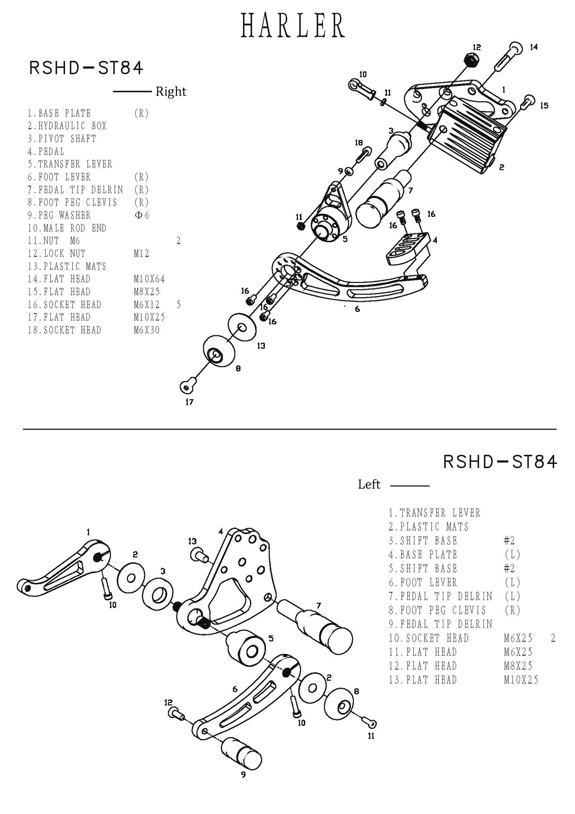 SOFTAIL 1984/1999 POLISHED FORWARD CONTROLS FOR HARLEY HERITAGE FXST FXSTC FLSTF