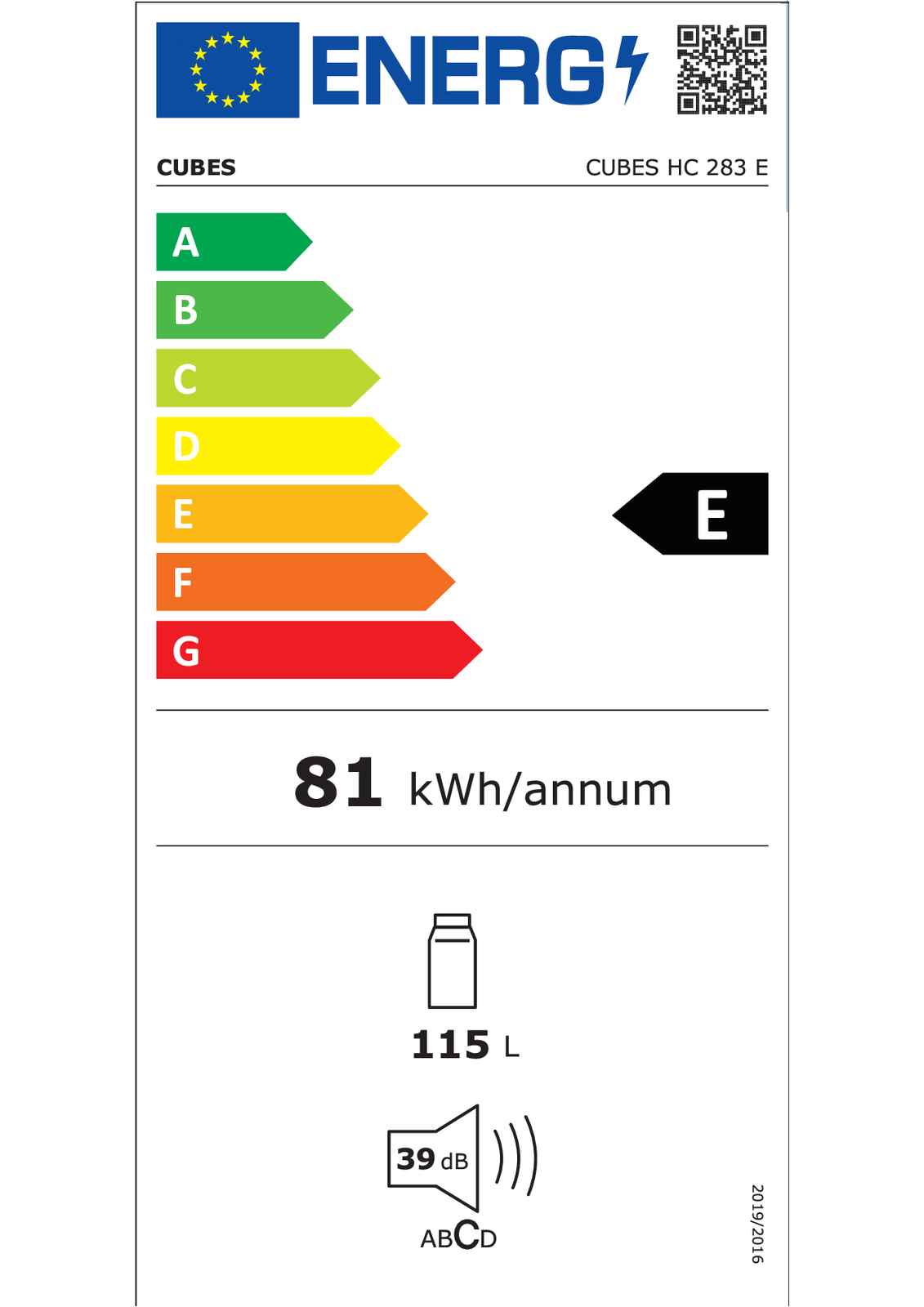 EEK:E auf einer Skala von A bis G ist das Rating E