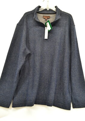 Fairlane & Sons Navy 2XL Barry Textured 1/4 Zip Pullover NEW (F5)