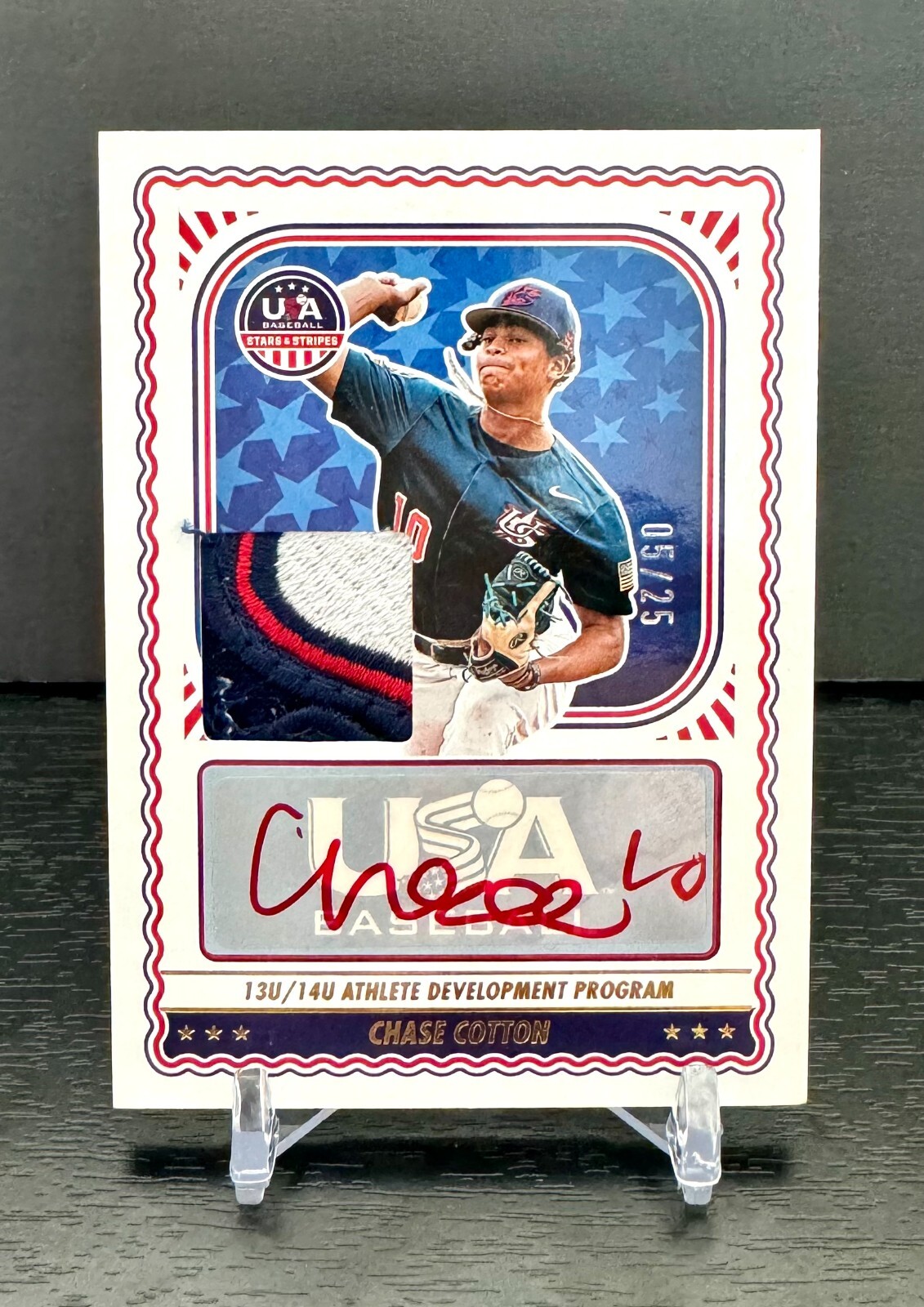 オリジナル　The Stars and Stripes 2024 Panini USA Stars And Stripes Chase Cotton NTS-CC Patch